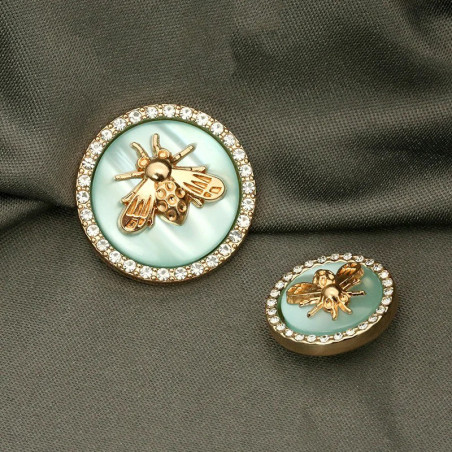 Set 6 Botones Joya Abeja Verde | Diseño Original y Elegante