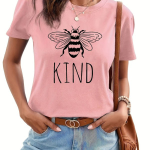 Camiseta de Abeja Mujer Verano Bee Happy | Original y Divertida