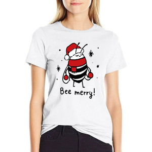 Camiseta de Abeja para Mujer Bee Merry! | Regalo de Navidad