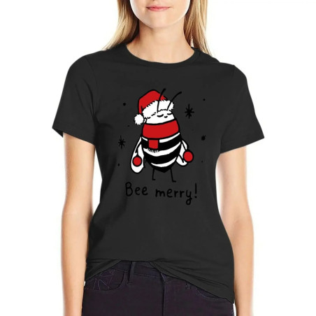 Camiseta de Abeja para Mujer Bee Merry! | Regalo de Navidad