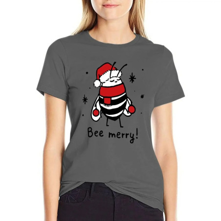 Camiseta de Abeja para Mujer Bee Merry! | Regalo de Navidad