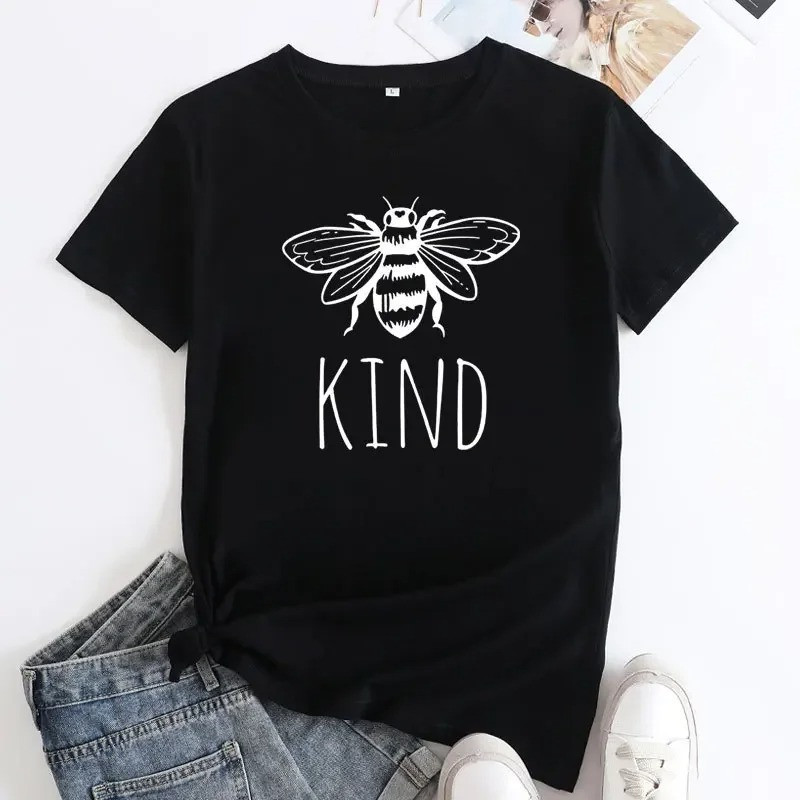 Camiseta de Abeja "BEE Kind" para Mujer | Cómoda y Original
