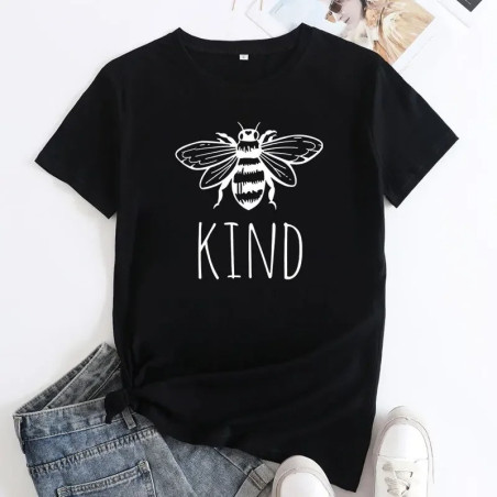 Camiseta de Abeja "BEE Kind" para Mujer | Cómoda y Original