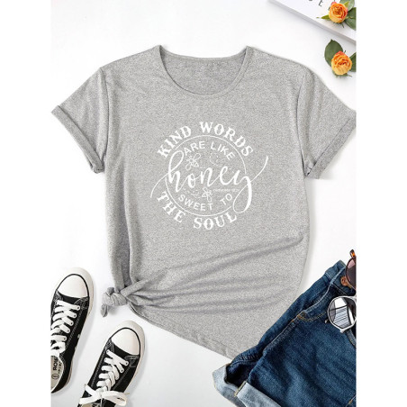 Camiseta Abeja Mujer "Kind Words Are Like Honey" - Original