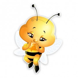 autocollant de voiture PVC Bébé Abeille qui mange du miel