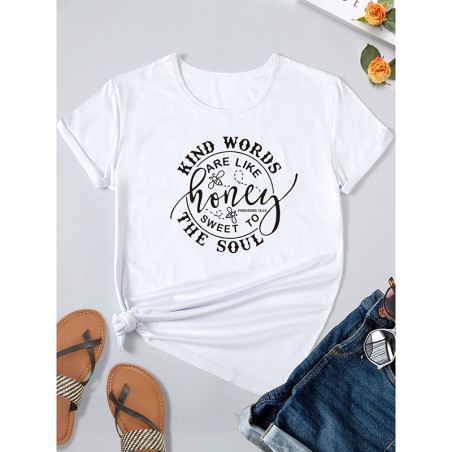 Camiseta Abeja Mujer "Kind Words Are Like Honey" - Original