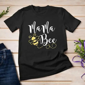 Camiseta Mujer "Mama Bee" - Mamá Abeja | Algodón & Estilo