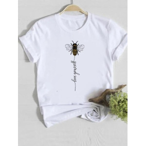 Camiseta Abeja Mujer "Love Yourself" – Confort e Inspiración