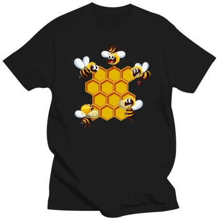 Camiseta Abeja 'Colmena Animada' - Cómoda & Original | S-6XL