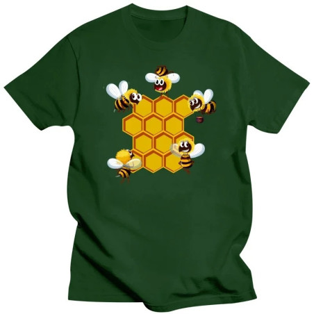 Camiseta Abeja 'Colmena Animada' - Cómoda & Original | S-6XL