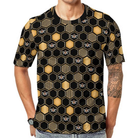 Camiseta Abeja "Colmena Geométrica" | Diseño Único y Moderno