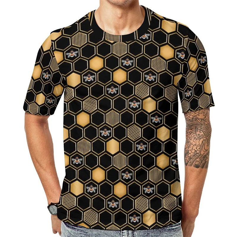 Camiseta Abeja "Colmena Geométrica" | Diseño Único y Moderno