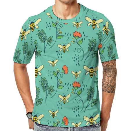 Camiseta Mujer Abeja "Jardín Salvaje" | Diseño Original