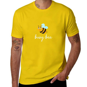 Camiseta Abeja 'Busy Bee' – Diseño Vintage – 8 Colores – S-6XL