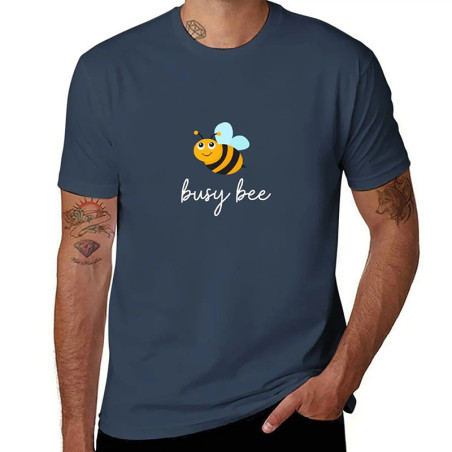 Camiseta Abeja 'Busy Bee' – Diseño Vintage – 8 Colores – S-6XL