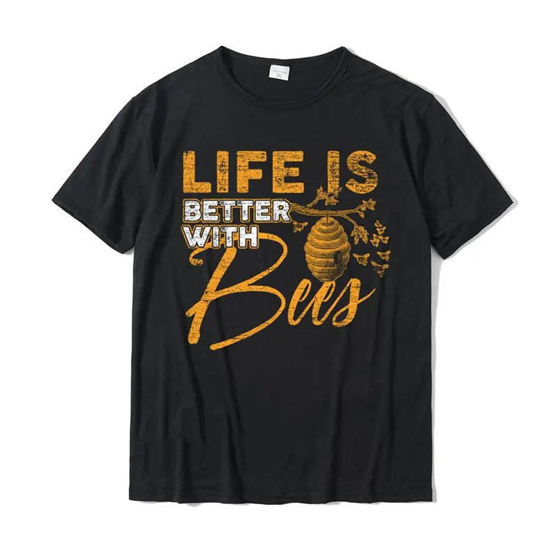Camiseta Abeja "Life is Better with Bees" - Algodón Cómodo