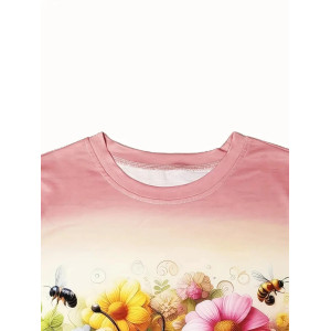 Camiseta Abeja "Dúo Miel y Flores" – Comodidad y estilo