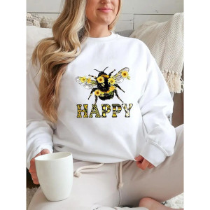 Sudadera de Abeja para Mujer "Bee Happy" | Regalo Original