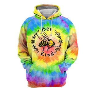 Sudadera Bee Kind - Diseño Abeja & Tie-Dye | Moda Casual