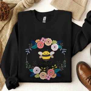 Sudadera de Abeja para Mujer | Hoodie Bee Kind Romántico