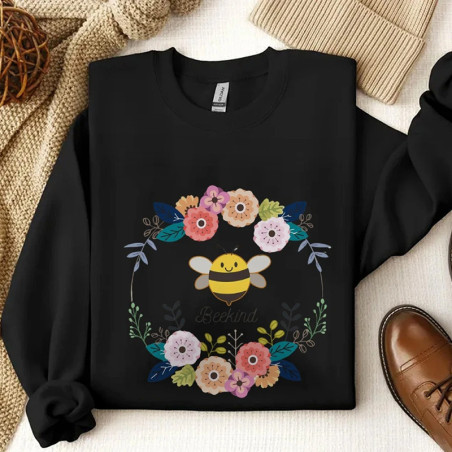 Sudadera de Abeja para Mujer | Hoodie Bee Kind Romántico