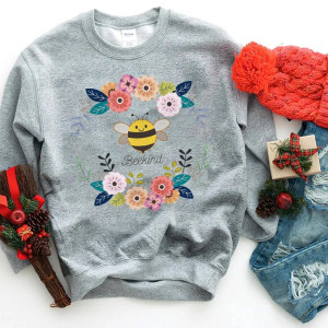 Sudadera de Abeja para Mujer | Hoodie Bee Kind Romántico