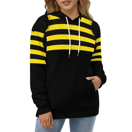 Sudadera Rayas de Néctar – Hoodie para Mujer Estilo Abeja