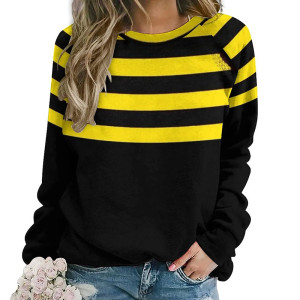 Sudadera "Rayas de Miel" – Jersey Mujer Estilo Abeja Original