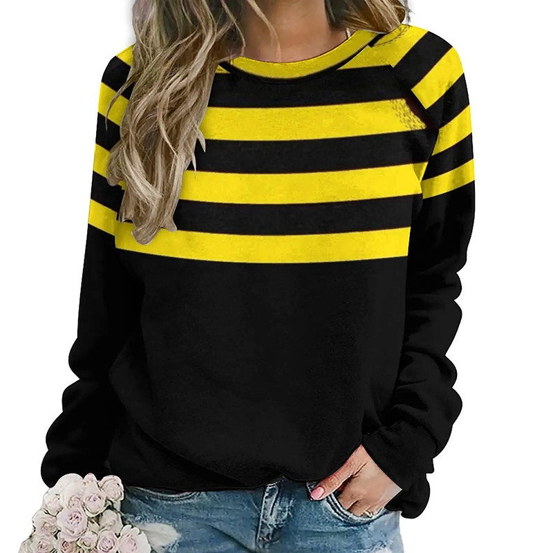 Sudadera "Rayas de Miel" – Jersey Mujer Estilo Abeja Original