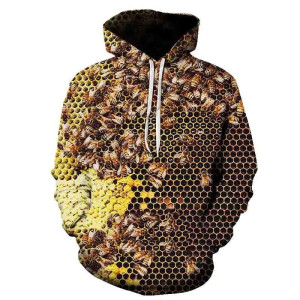 Sudadera "Despertar de la Colmena" – Hoodie Abeja 3D original