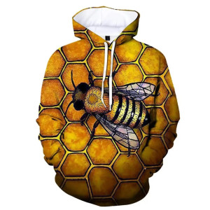 Sudadera Abeja 3D "Majestad Polinizadora" - Única y Cómoda
