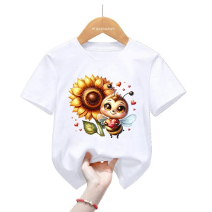 Camiseta Abeja y Girasol "Dulzura Floral" | 1001abeilles.com