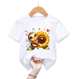 Camiseta de Abeja "Corazón Sol" para Niños | 1001abeilles.com