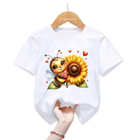 Camiseta de Abeja "Corazón Sol" para Niños | 1001abeilles.com