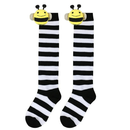 Calcetas Altas de Abeja a Rayas | Divertidas y Originales