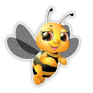 Sticker Pegatina de Abeja Adorable | Vinilo Decorativo