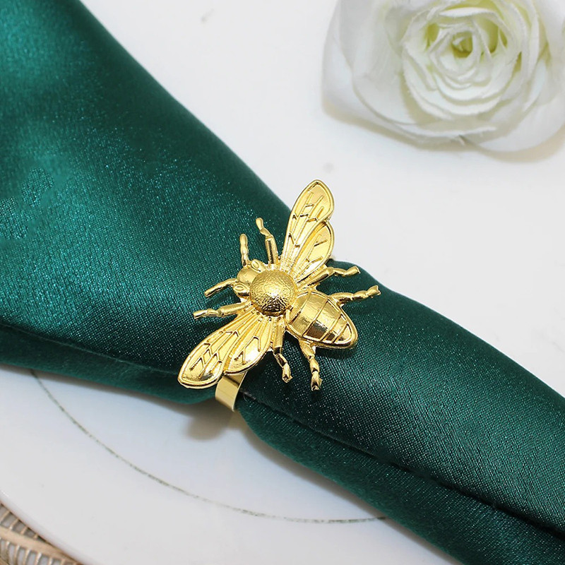Servilleteros Abeja Dorada | Elegancia y Refinamiento – Set 20