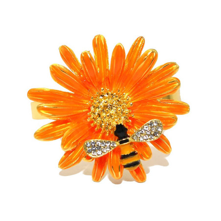 Servilleteros Abeja & Flor | Set de 4 – Regalo Original y Único