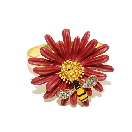 Servilleteros Abeja & Flor | Set de 4 – Regalo Original y Único