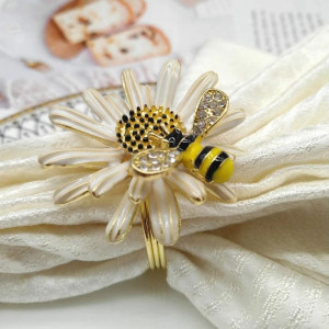 Servilleteros Abeja & Margarita | Set de 8 – Elegancia y Encanto