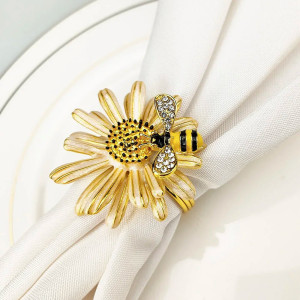 Servilleteros Abeja y Flor | Set de 6 – Elegancia y Naturaleza