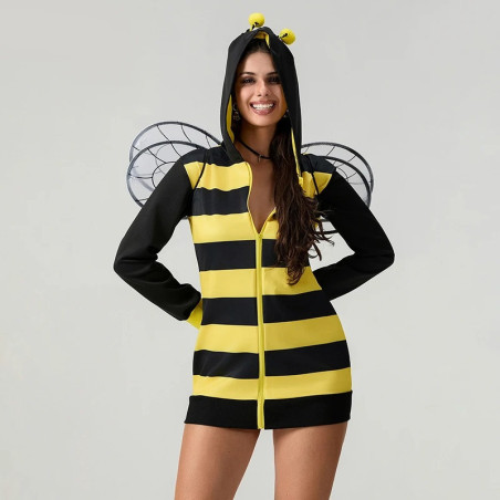 Disfraz de Abeja Mágica | Disfraz con Alas y Antenas para Mujer