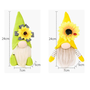 Pareja de Gnomos Abeja Girasol | Decoración Original Primavera