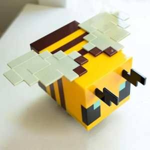 Luz de Noche Abeja Píxel - Lámpara LED Geek & Decoración Gamer