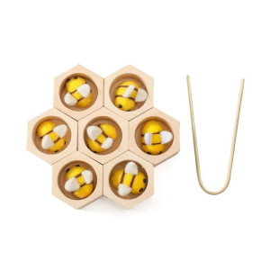 Juego Montessori de Abeja en Madera - Motricidad Fina