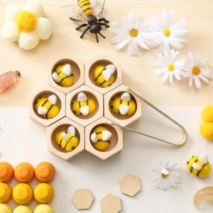 Juego Montessori de Abeja en Madera - Motricidad Fina