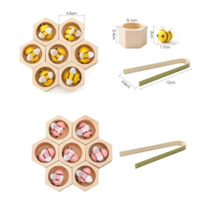 Juego Montessori de Abeja en Madera - Motricidad Fina