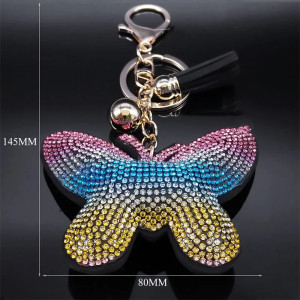 Llavero Mariposa Arcoíris con Pompón 🌈 | Idea Regalo Original
