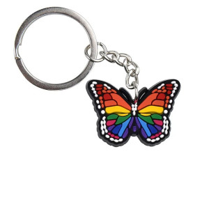 Llavero Mariposa de PVC Colorido - ¡Ideal para Mochilas y Llaves! 🦋