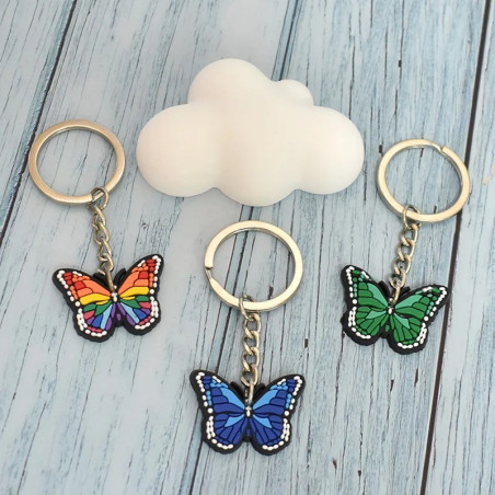 Llavero Mariposa de PVC Colorido - ¡Ideal para Mochilas y Llaves! 🦋